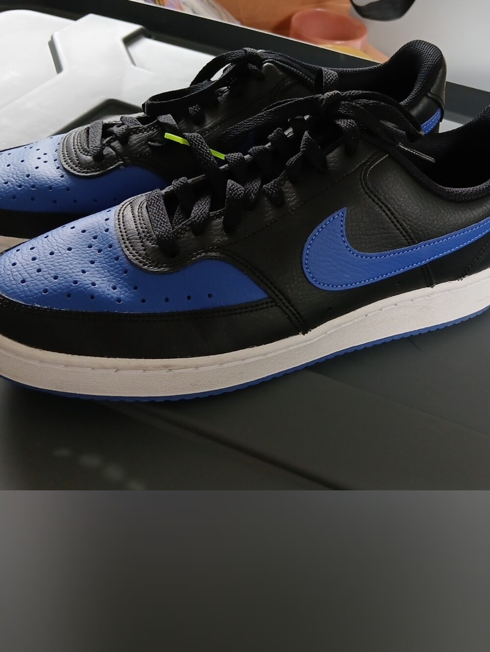 Nike Black and Royal Blue Low-Top Sneakers